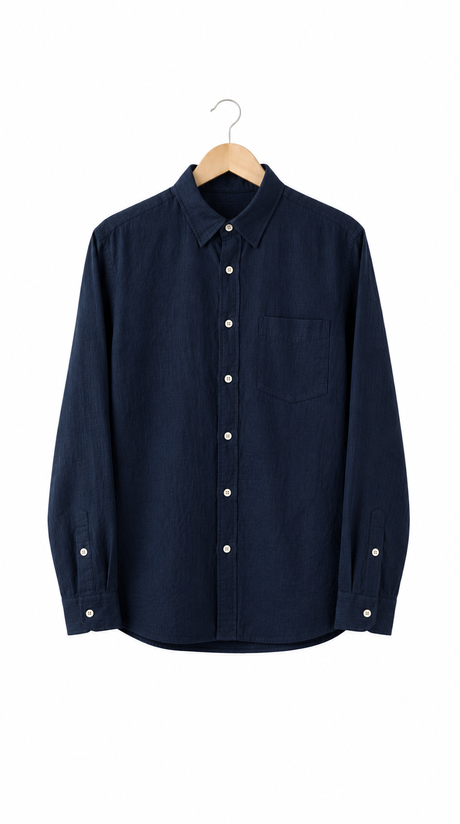 Men's Cotton & Linen Stand Collar Shirt