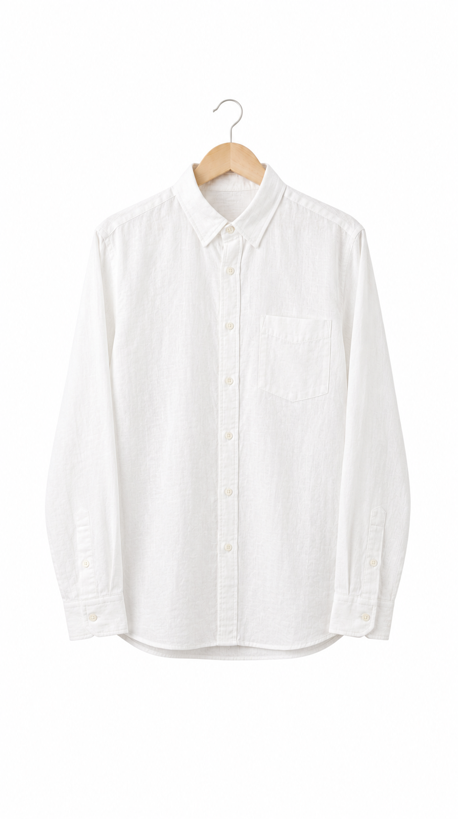 Men's Cotton & Linen Stand Collar Shirt