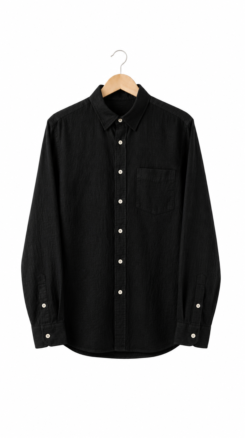 Men's Cotton & Linen Stand Collar Shirt