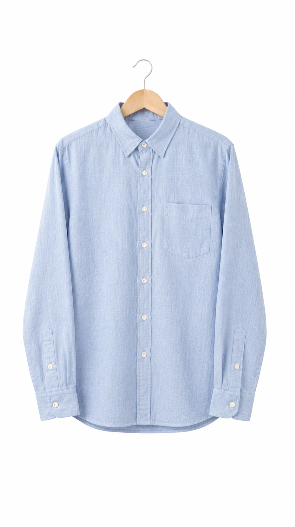 Men's Cotton & Linen Stand Collar Shirt