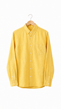Men's Cotton & Linen Stand Collar Shirt