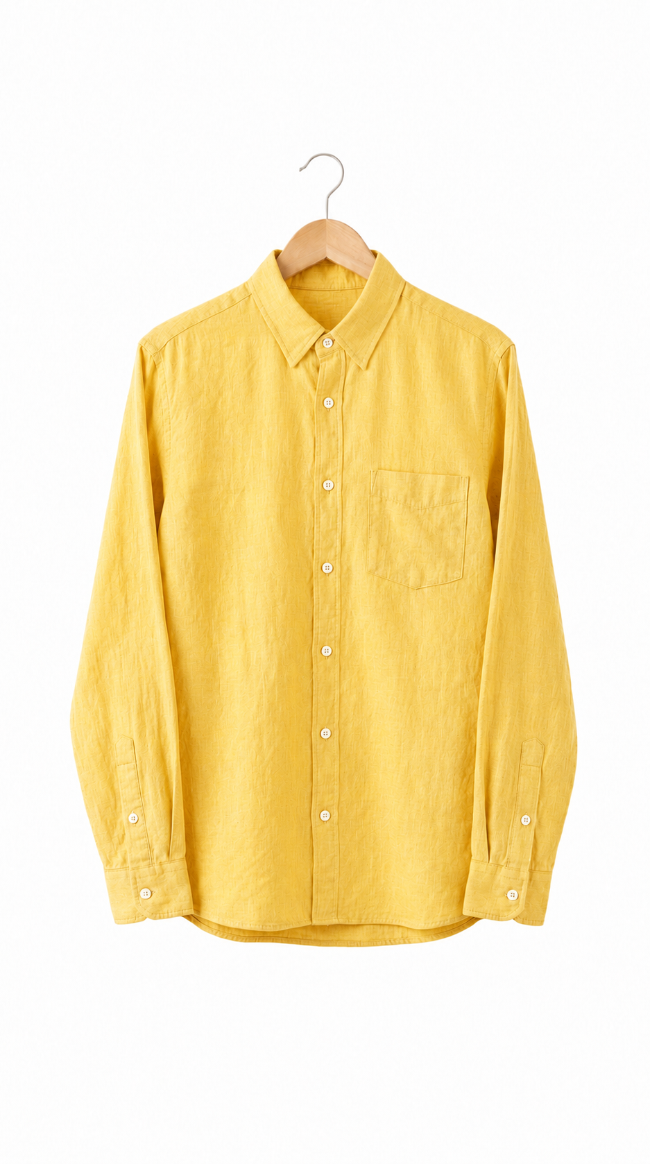 Men's Cotton & Linen Stand Collar Shirt