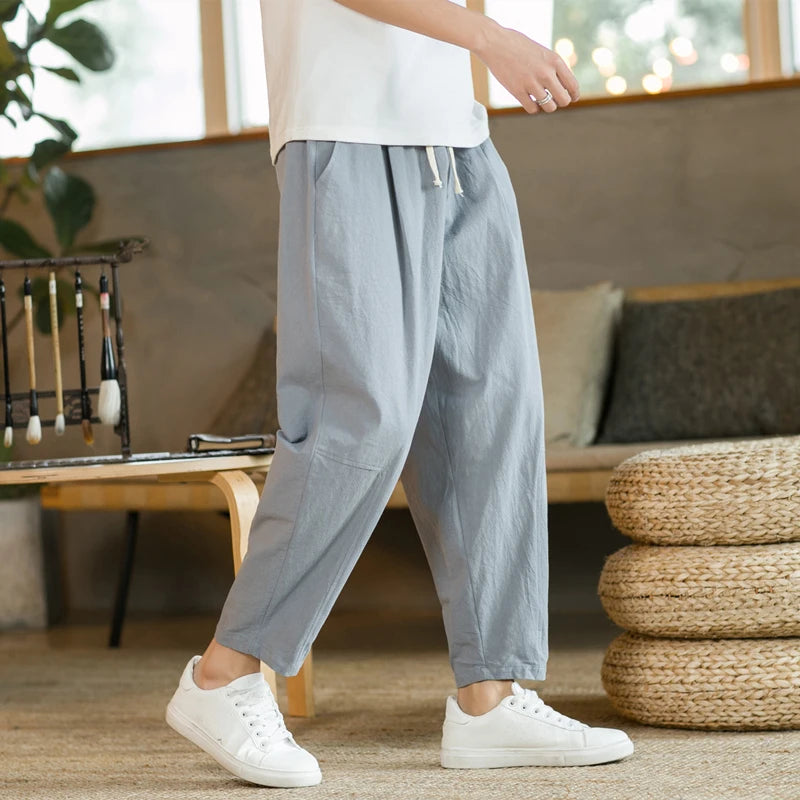 Norvello Cotton Linen Trousers