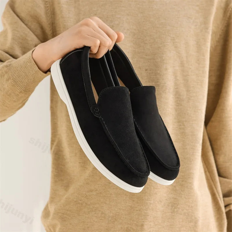 Men's Frosted Suede Loafers