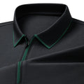 Men's Silk Zipper Polo