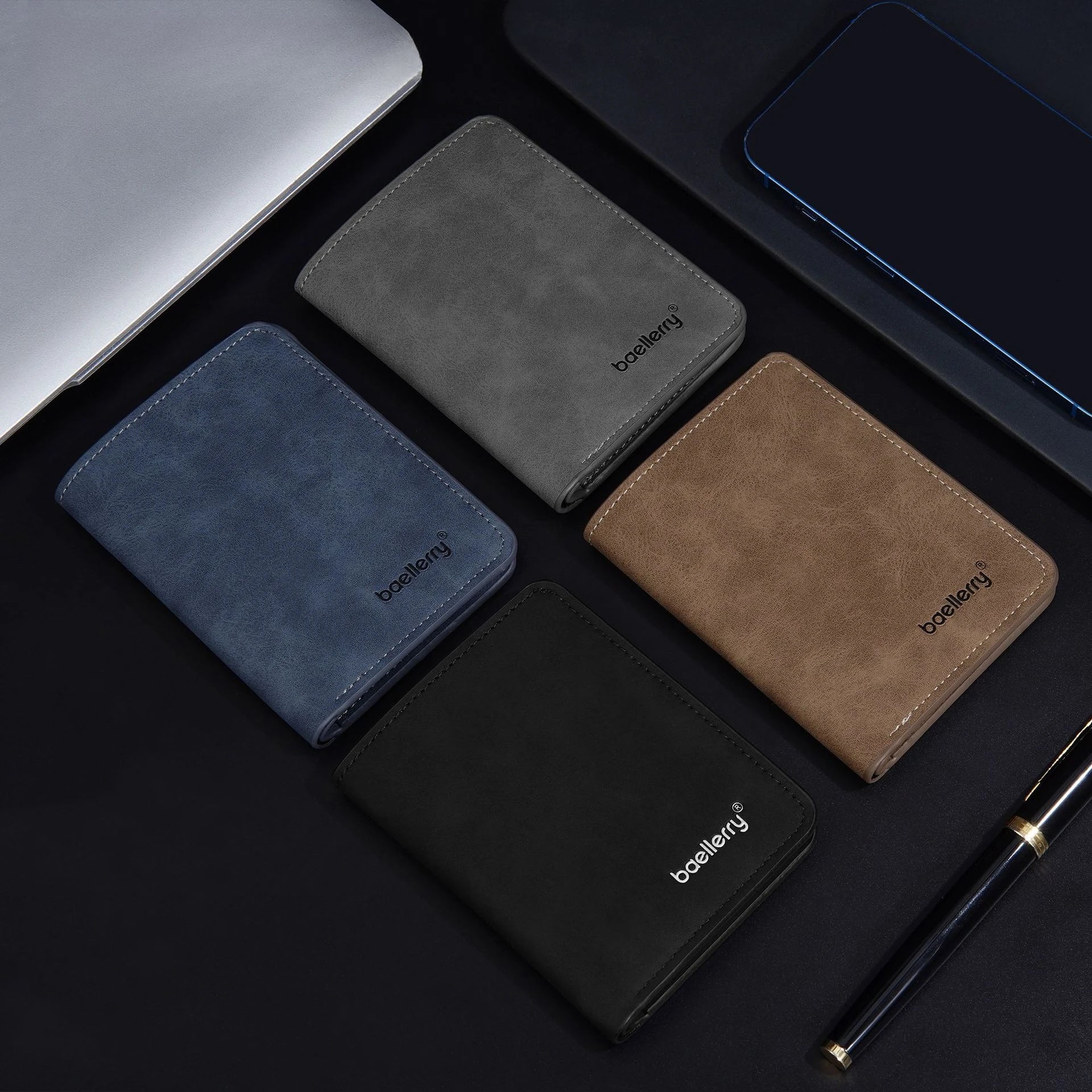 Men’s Thin Sanded Leather Wallet