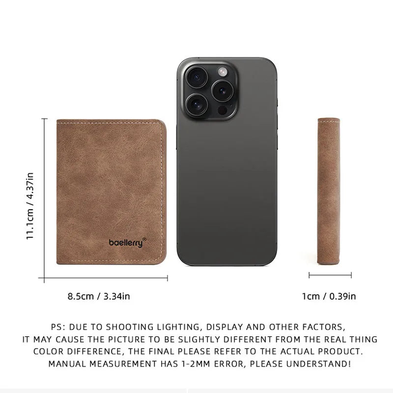 Men’s Thin Sanded Leather Wallet